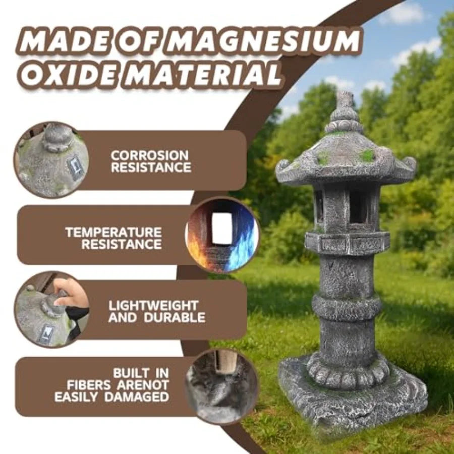 SHXI Solar Powered Pagoda Lamp for Outdoor Garden and Yard