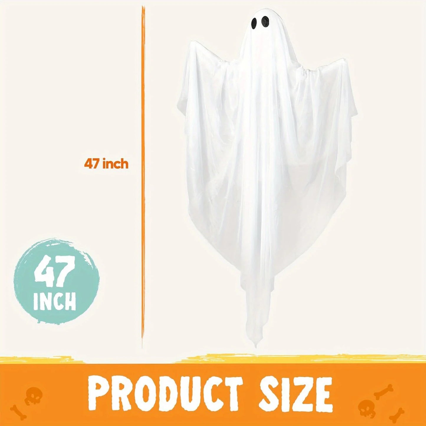 Joyfy LED Light Up Ghost Halloween Hanging Decor Outdoor
