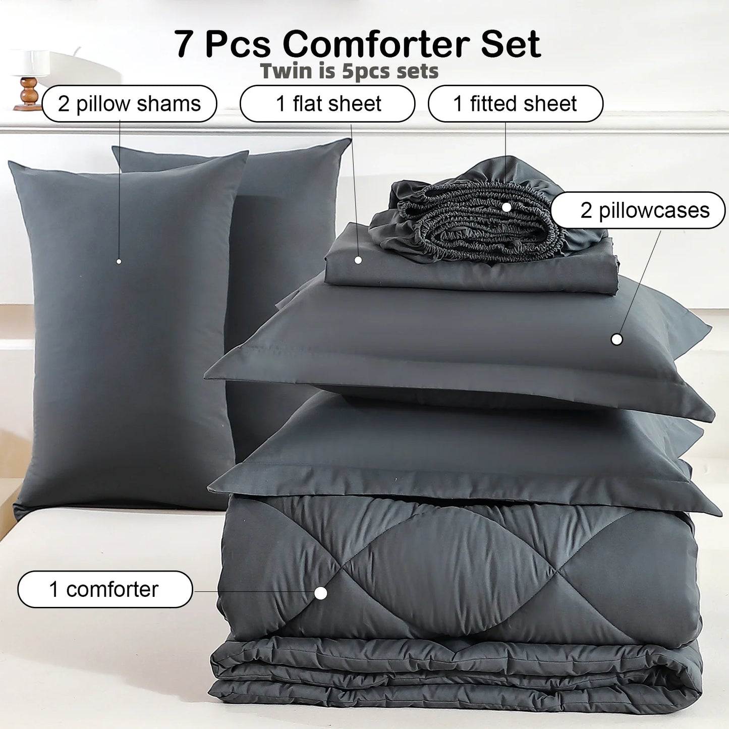 EasYum Bedding Sets Comforter and Sheets Pillowcases