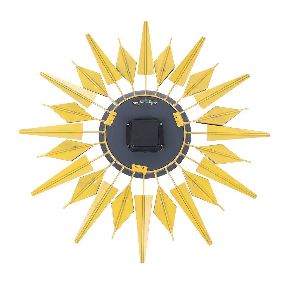 Modern Decorative Wall Clock Silent Non Ticking Retro Star Design