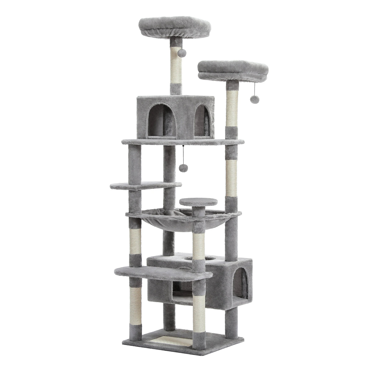 PAWZ Road Multilevel Cat Tower With Plush Condo Scratching Posts