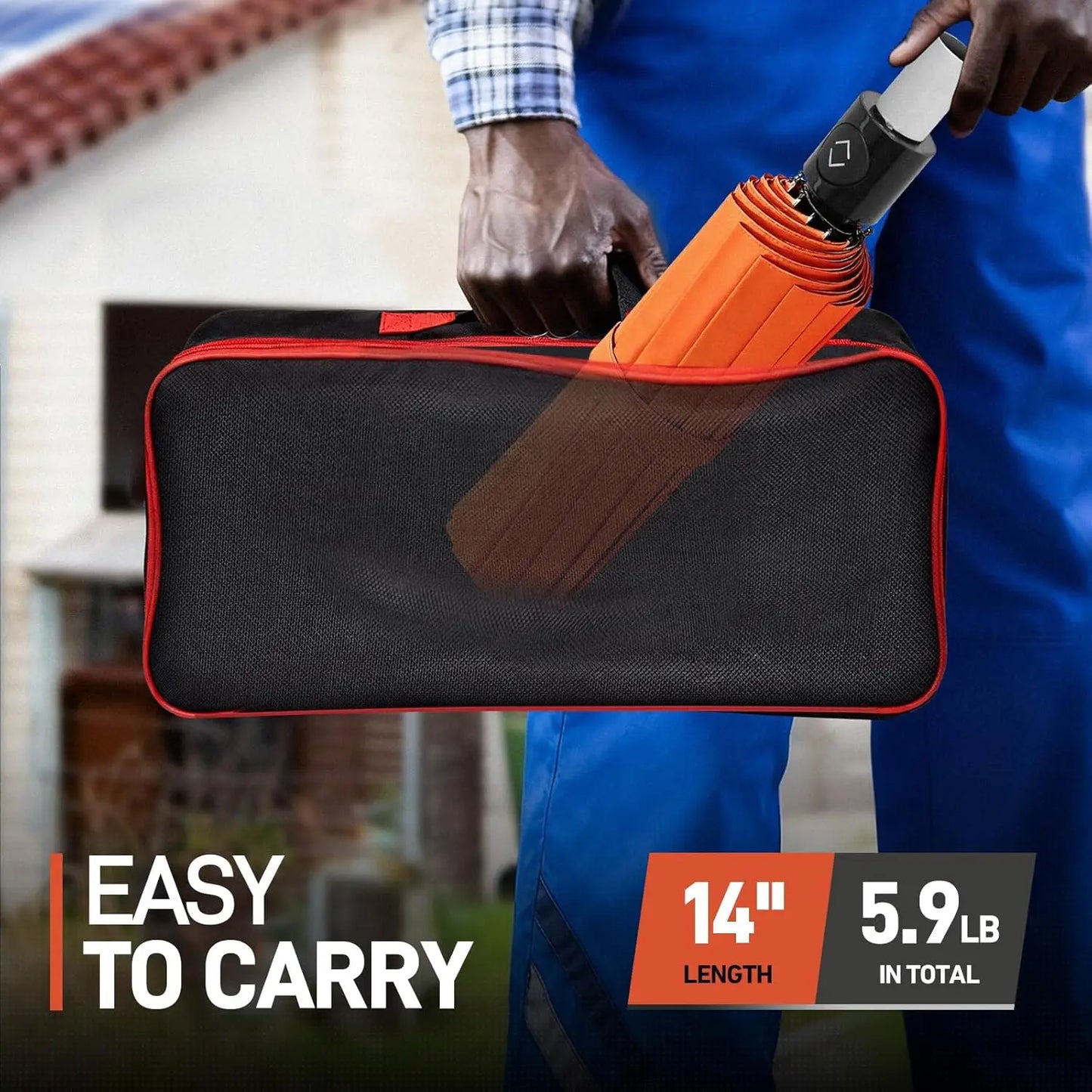 Magnetic Folding Umbrella For Outdoor Work With 600lb Suction