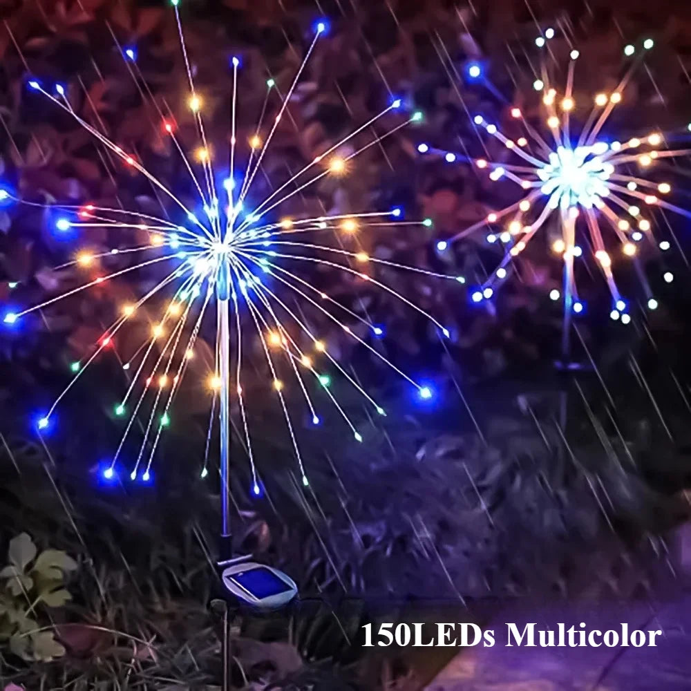 Solar Fireworks Light LED Fairy String Lights For Outdoors