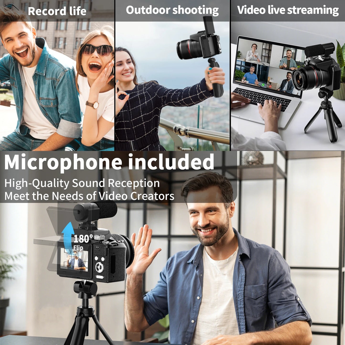 NBD 64MP Digital Camera With 16x Optical Zoom And WiFi