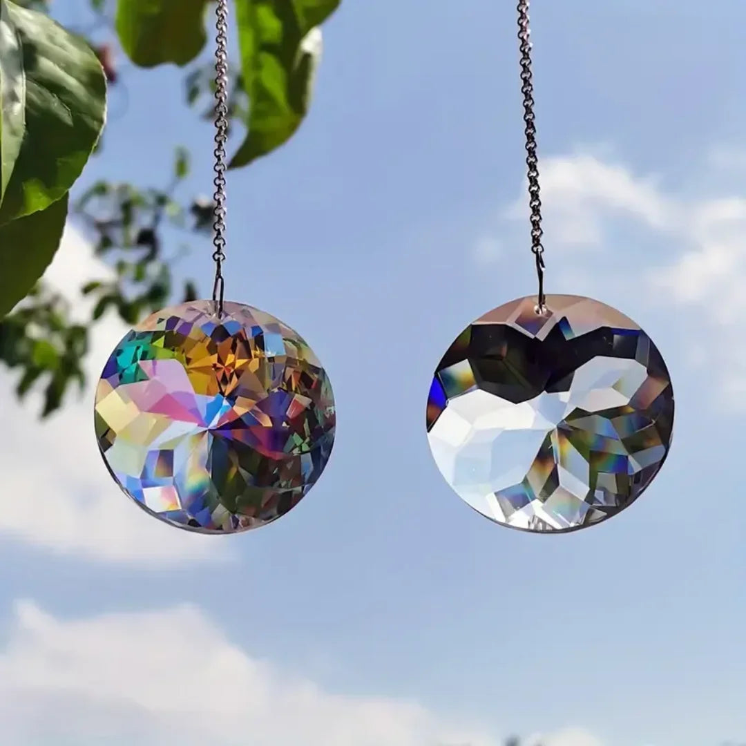 Round Crystal Sun Catchers Glass Prism Rainbow Maker