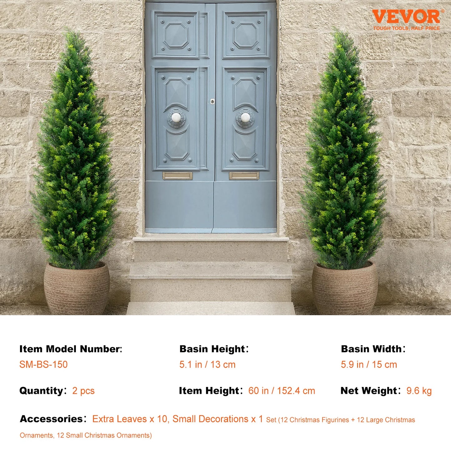 NONECN SucceBuy Cedar Topiary Artificial Tree Outdoor Decor