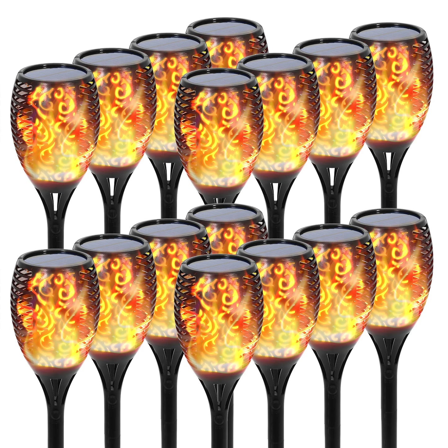 Solar Torch Lights Outdoor 96 LED Waterproof Landscape Pathway