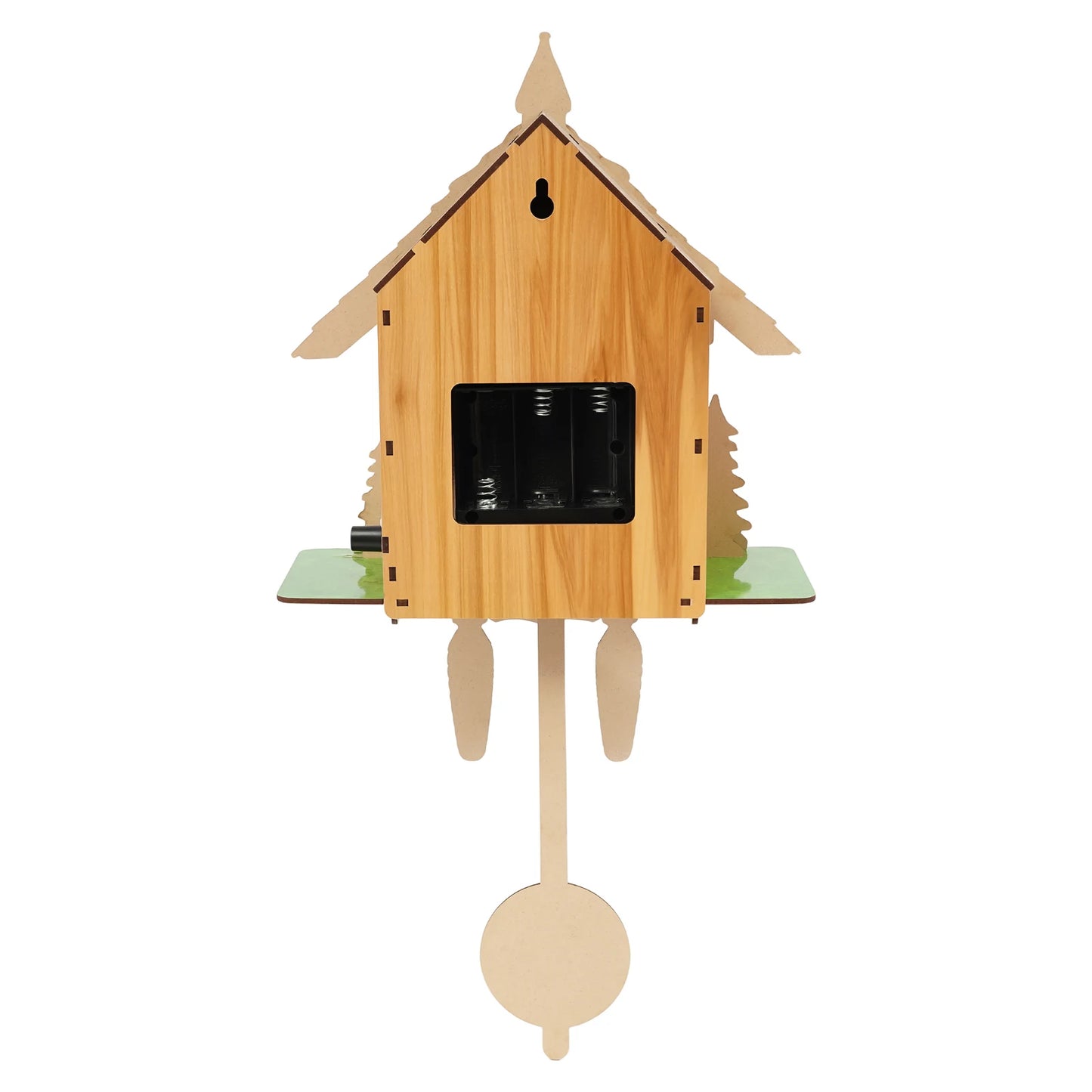 Wood Wall Cuckoo Clock With Chime And Time Scales Display