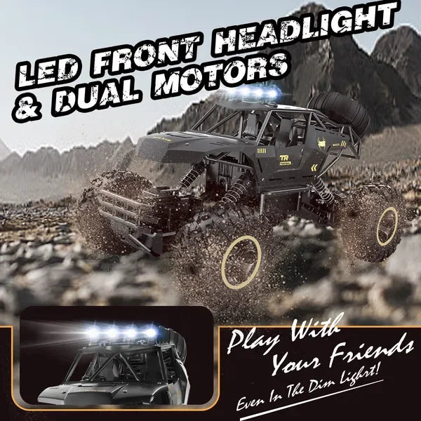 NONEDesign RC Rock Crawler Monster Truck 4WD with 2 Batteries