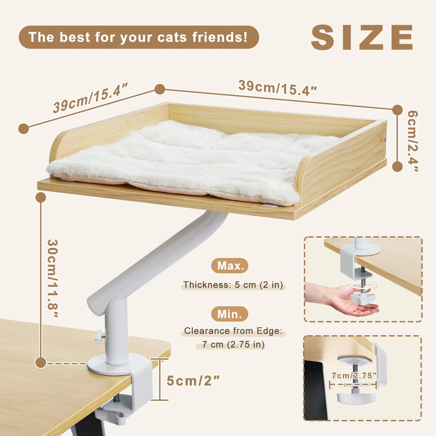 PAWZ Road Cat Desk Bed 360 Rotating Stand