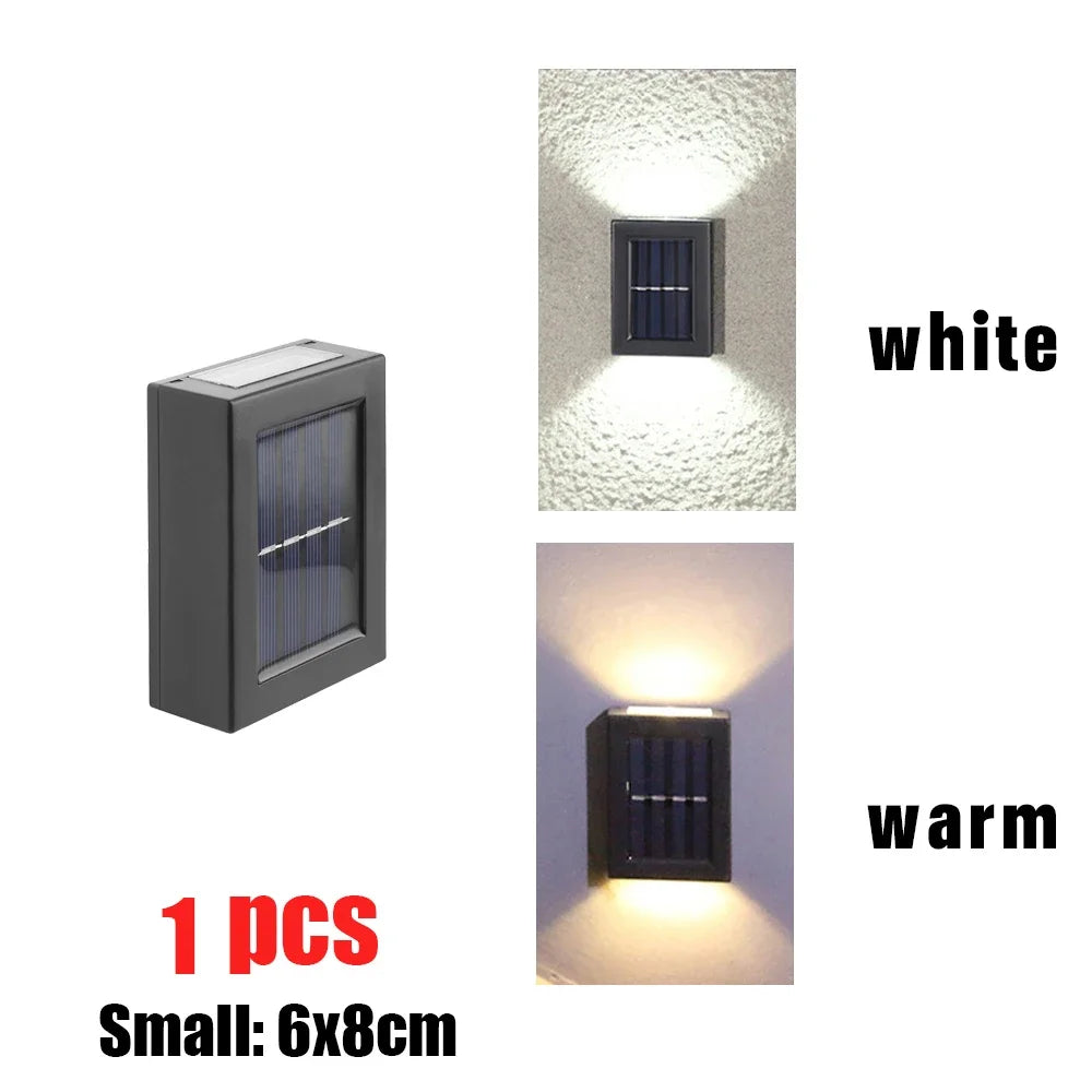 AlliLit Outdoor Solar Led Wall Light Waterproof Garden Lamp
