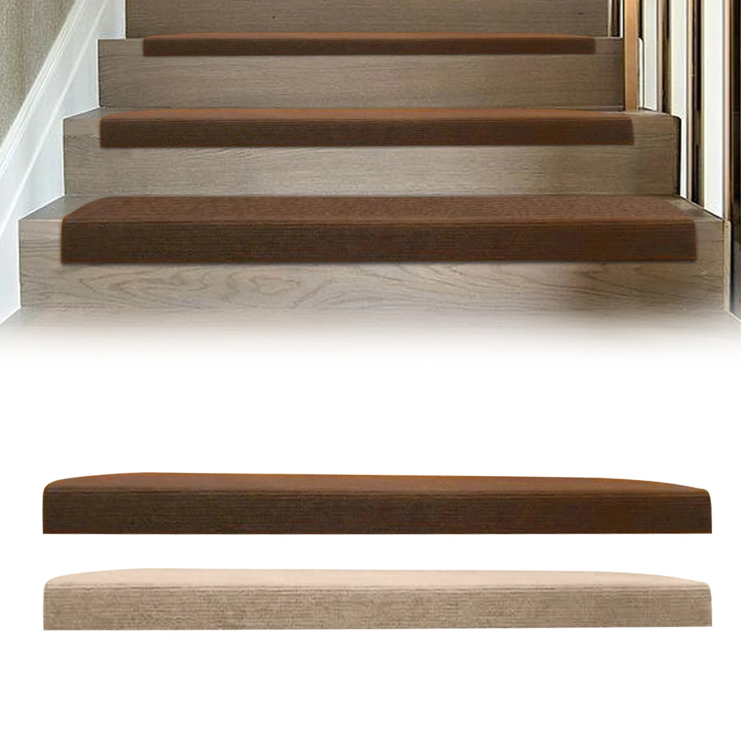 Non Slip Carpet Stair Treads 13 Pieces Indoor Safety Covers