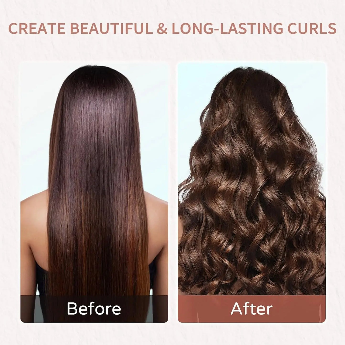 Automatic Rotating Curling Wand With Memory Temperature Control