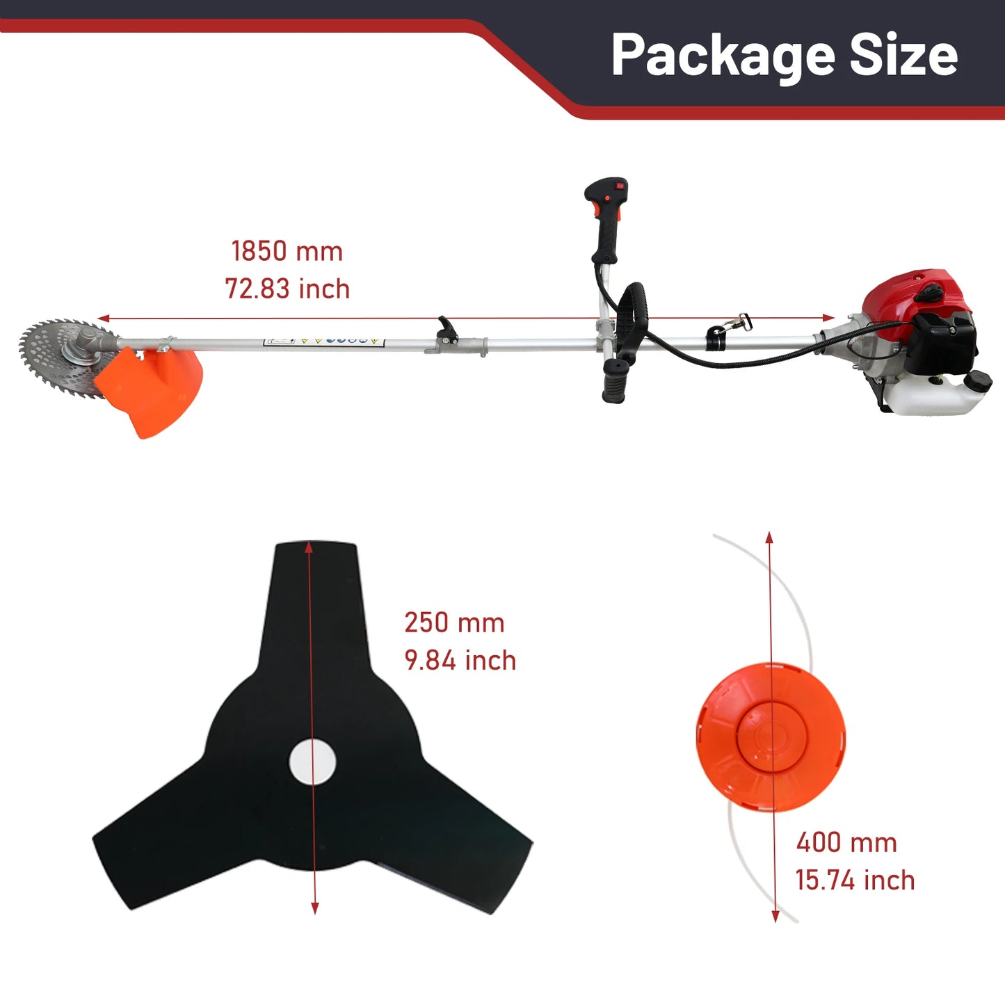Weed Wacker 2-Stroke Gas Grass Trimmer 4-In-1 Tool