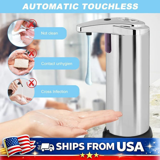 Automatic Hand Soap Dispenser Touchless Infrared Sensor Adjustable Levels
