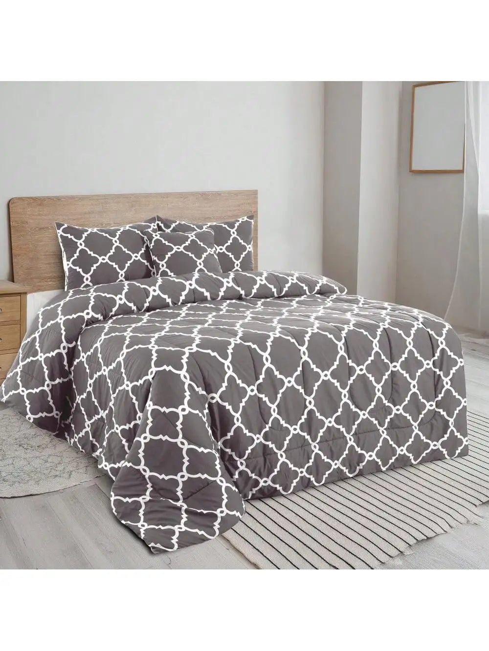 LDC Lux Decor Collection Reversible 5pc Comforter Set