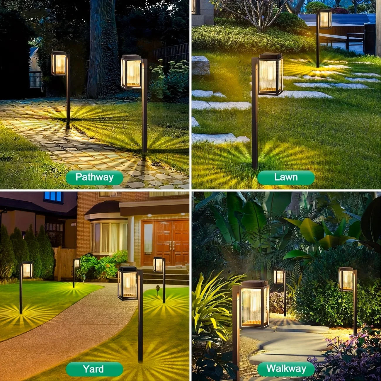 Solar Pathway LED Lights Waterproof Outdoor Landscape Garden Lamp For Walkway