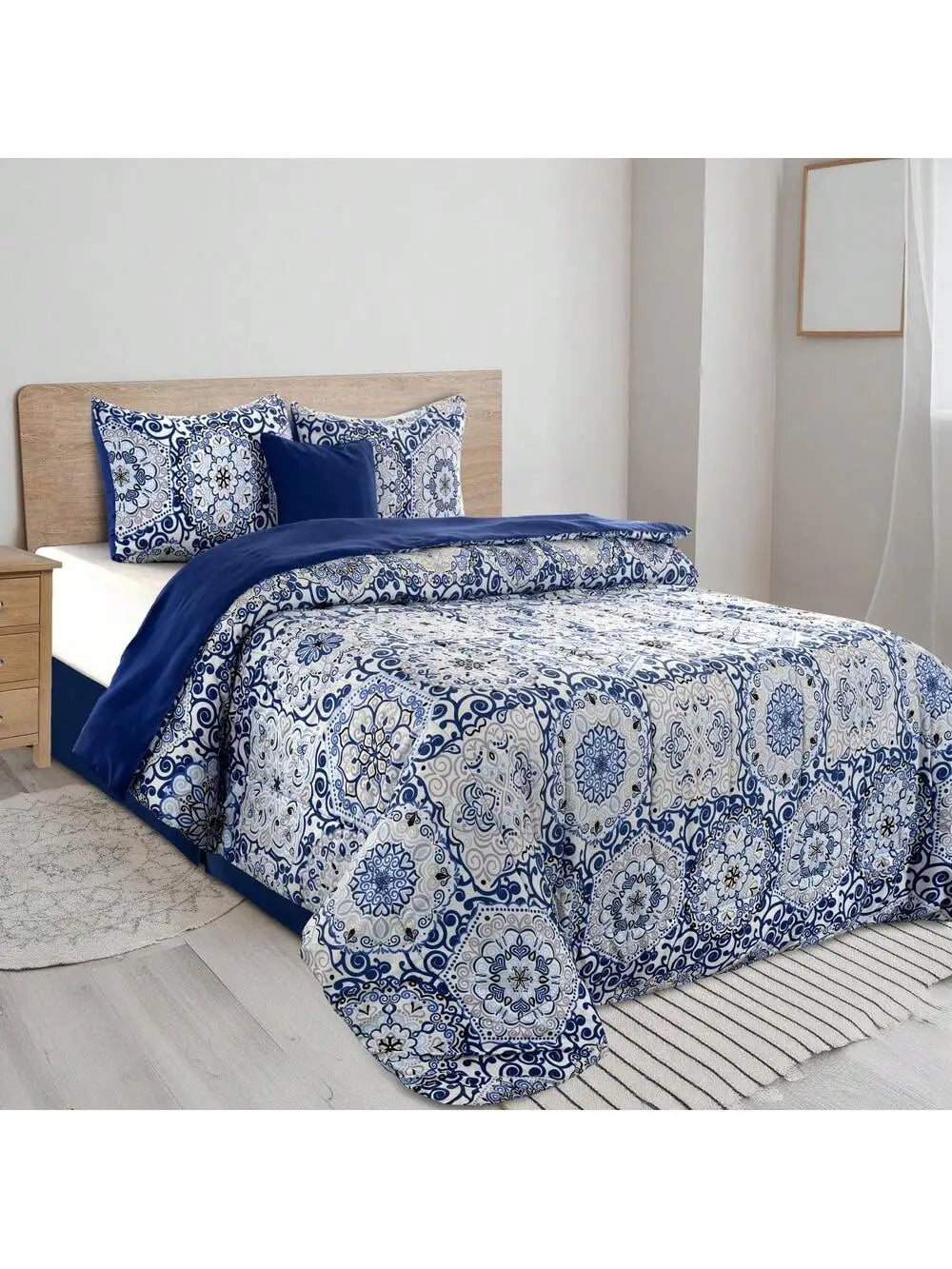 LDC Lux Decor Collection Reversible 5pc Comforter Set