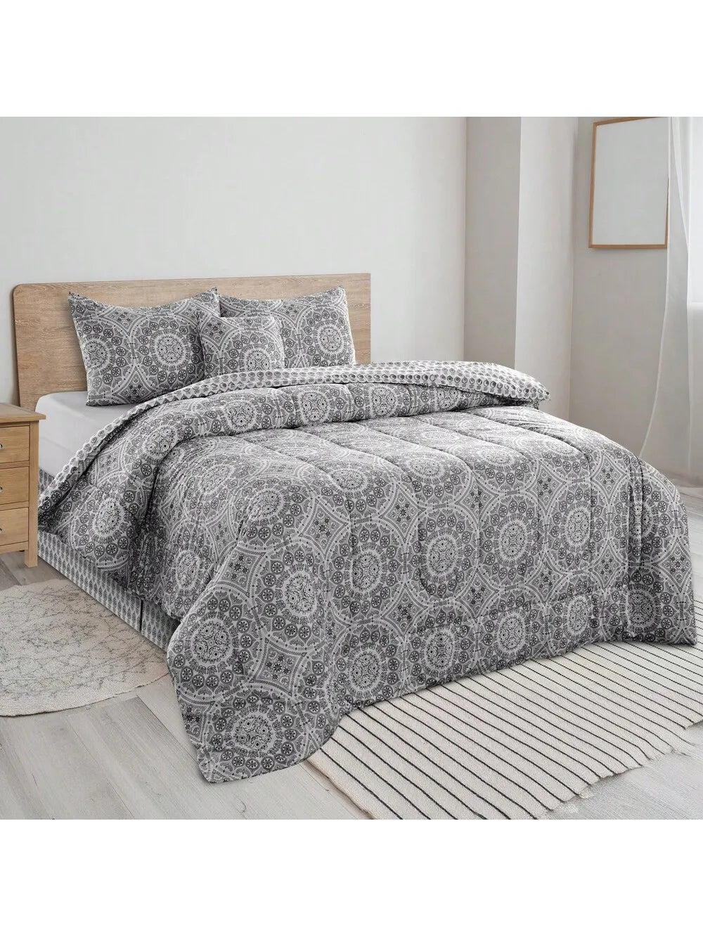 LDC Lux Decor Collection Reversible 5pc Comforter Set