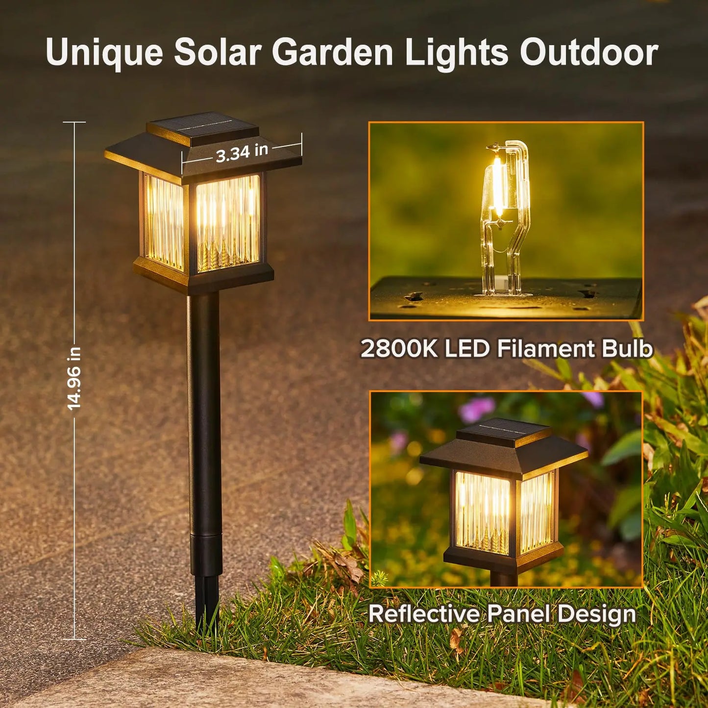 Solar Pathway Light Outdoor LED Lamp Waterproof Landscape For Garden