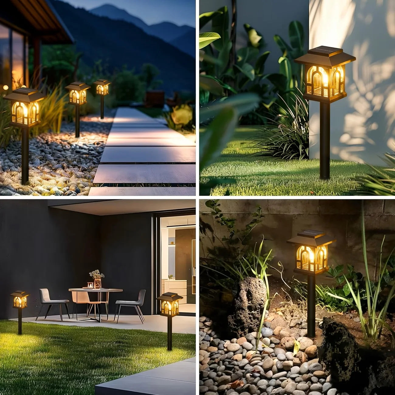 Solar Pathway Lights Outdoor LED Waterproof Landscape Garden Lamp