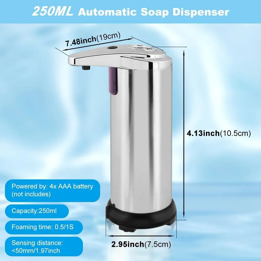 Automatic Hand Soap Dispenser Touchless Infrared Sensor Adjustable Levels