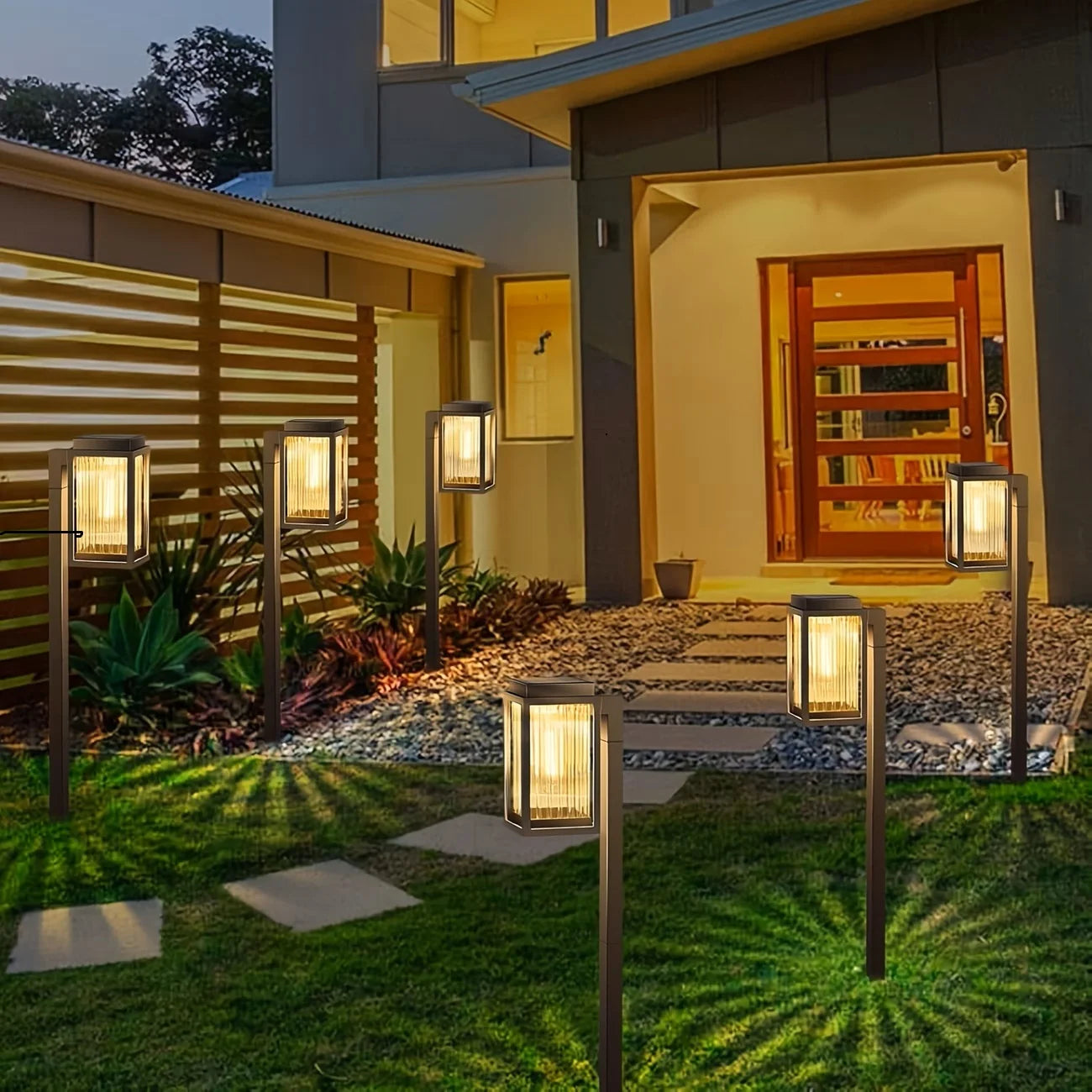 Solar Pathway LED Lights Waterproof Outdoor Landscape Garden Lamp For Walkway