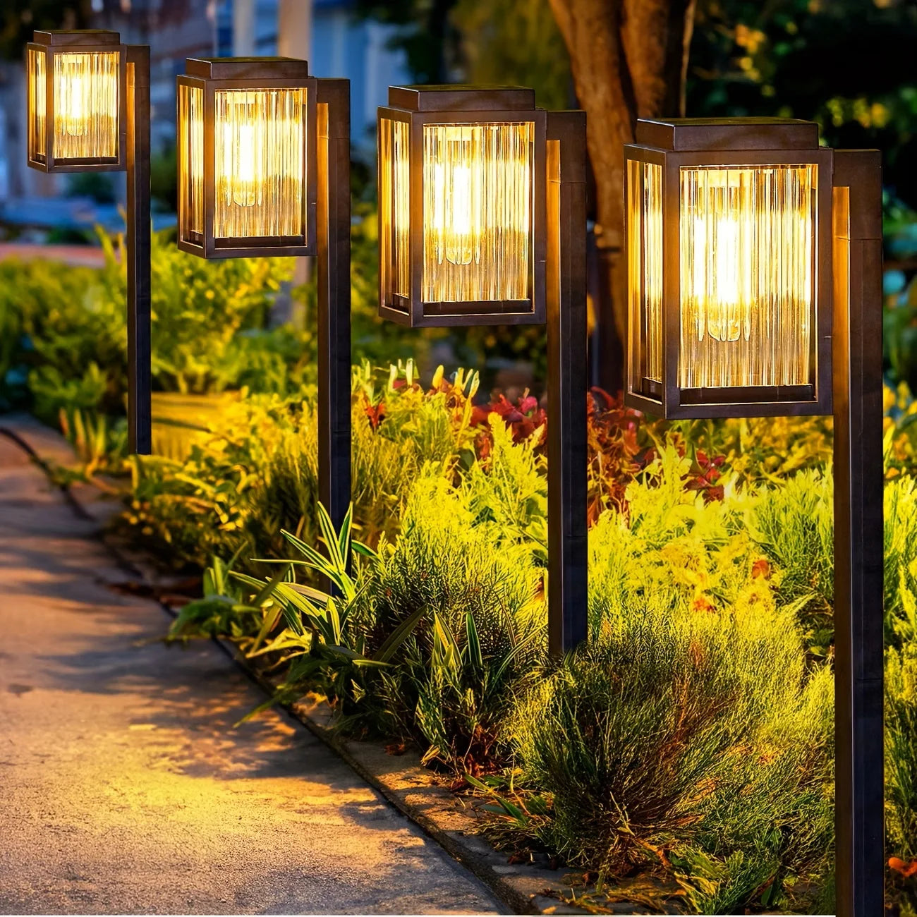 Solar Pathway LED Lights Waterproof Outdoor Landscape Garden Lamp For Walkway