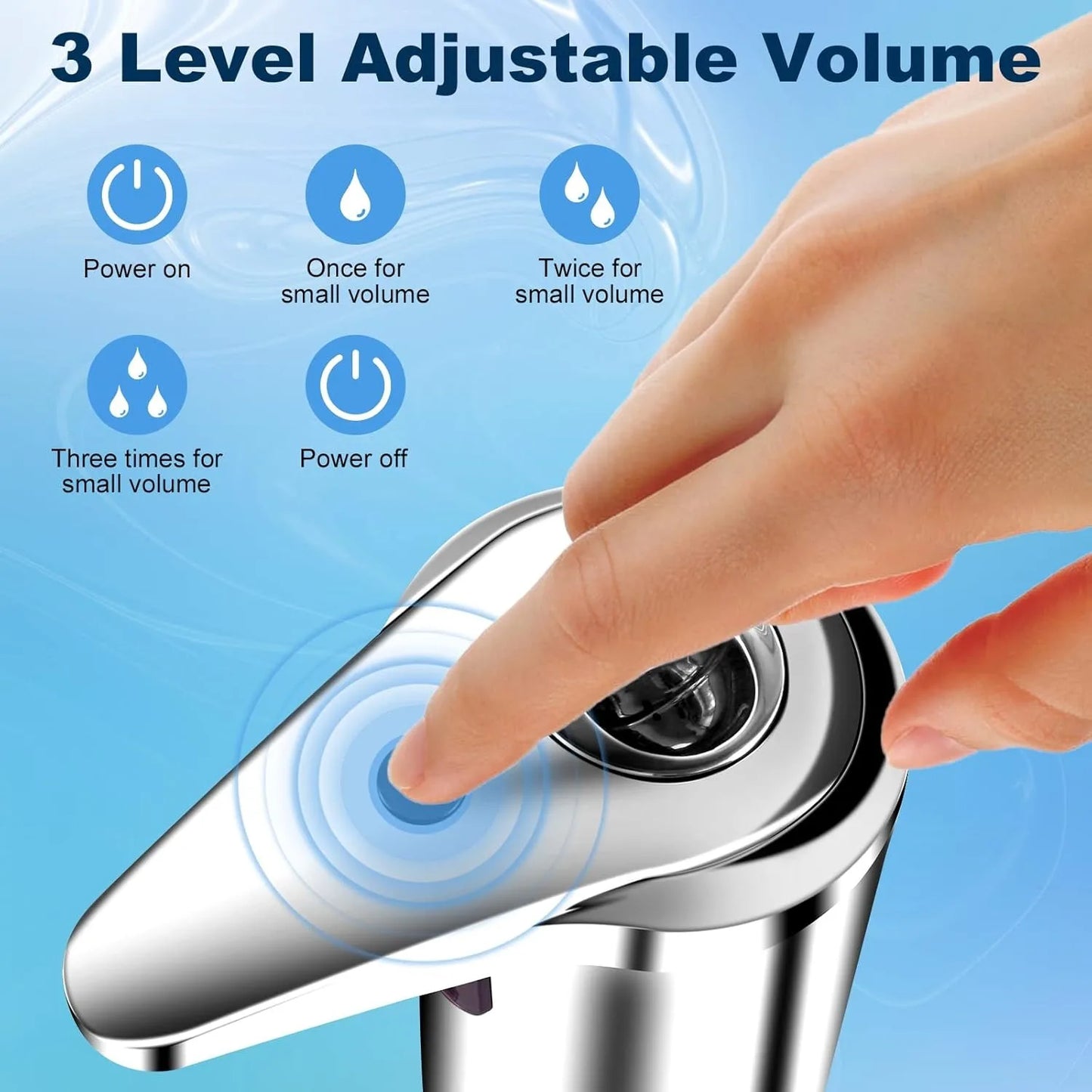 Automatic Hand Soap Dispenser Touchless Infrared Sensor Adjustable Levels