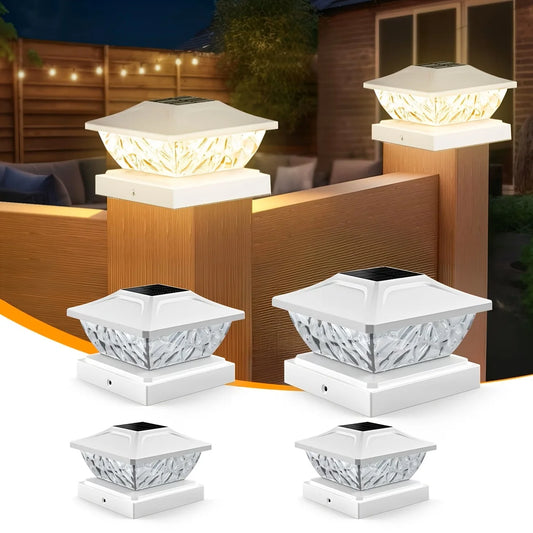 Outdoor Solar LED Gate Fence Light Villa Pillar Lamp Garden