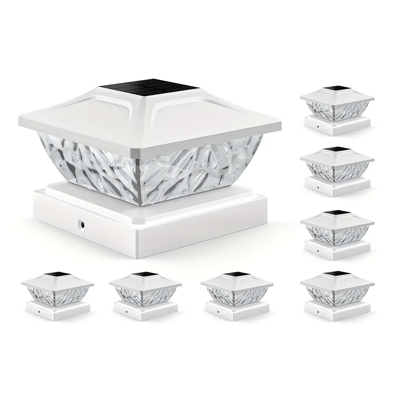 Outdoor Solar LED Gate Fence Light Villa Pillar Lamp Garden
