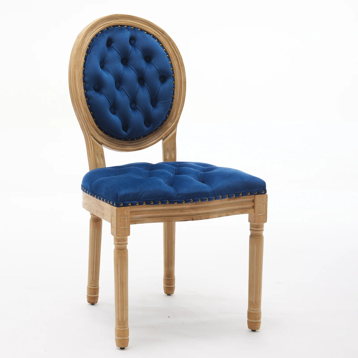 OAKCIA French Style Solid Wood Velvet Dining Chair