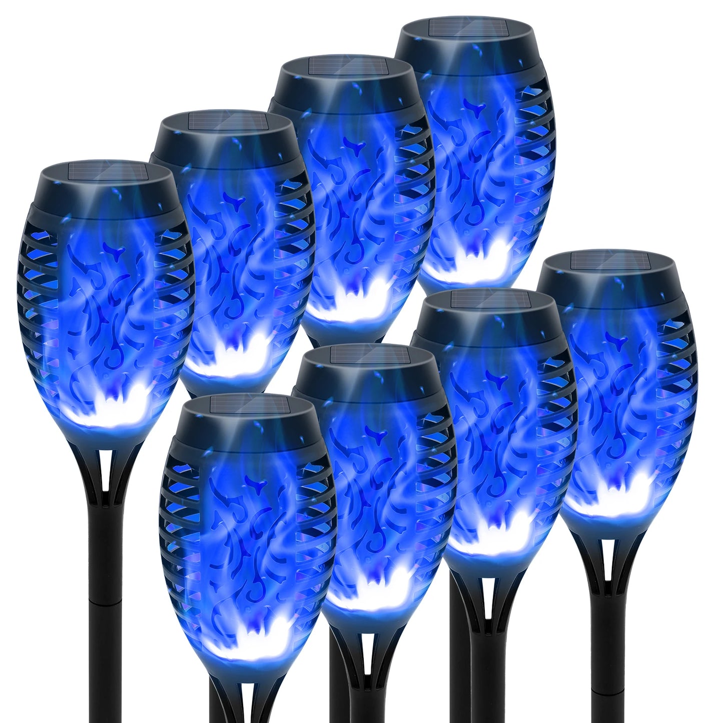 Solar Flame Torch Lights Outdoor Decoration Flickering LED Path