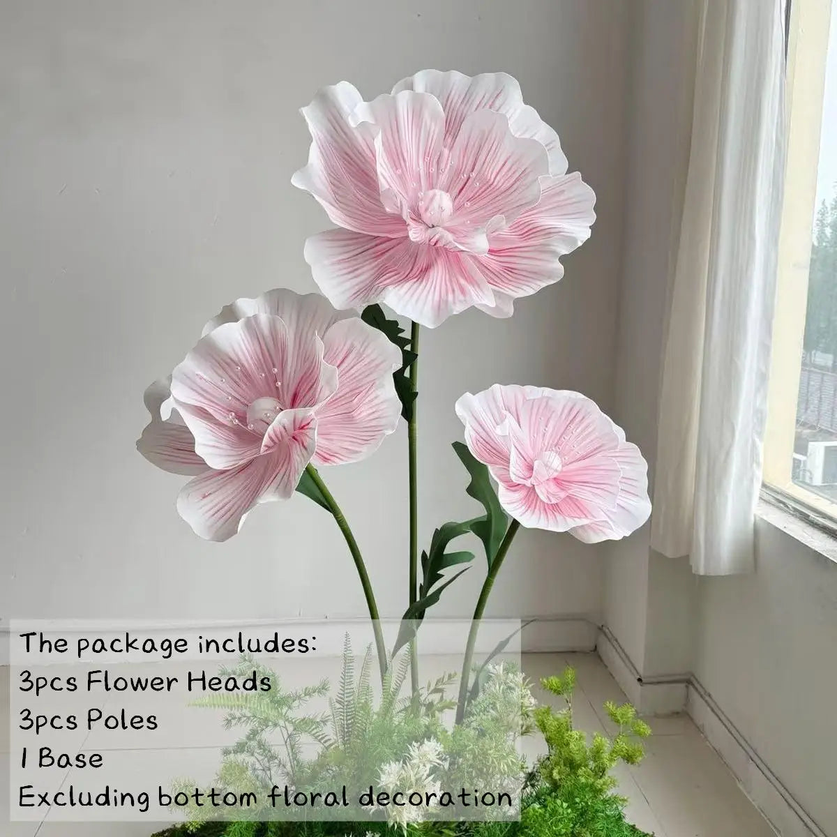 EVA Artificial Flower Display With Stand For Wedding And Home Decor