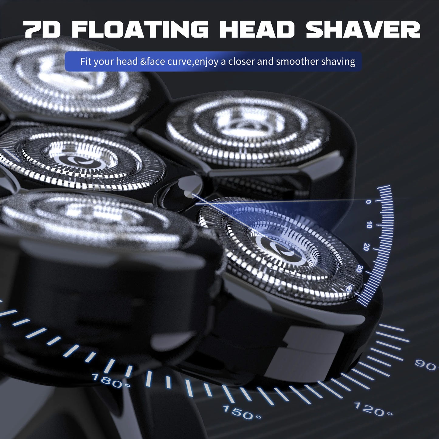 Sejoy 7D 6-in-1 Electric Razor For Men Waterproof Nose Trimmer