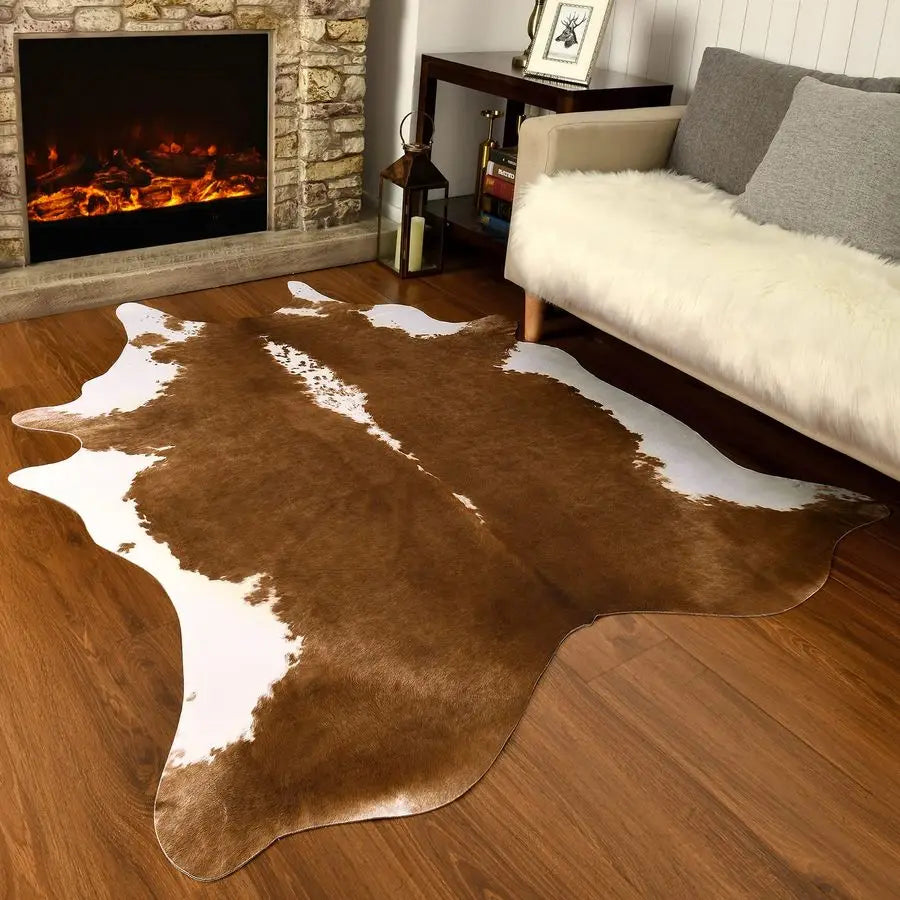 Faux Cowhide Rug, Cow Print Decor for Bedroom Living Room