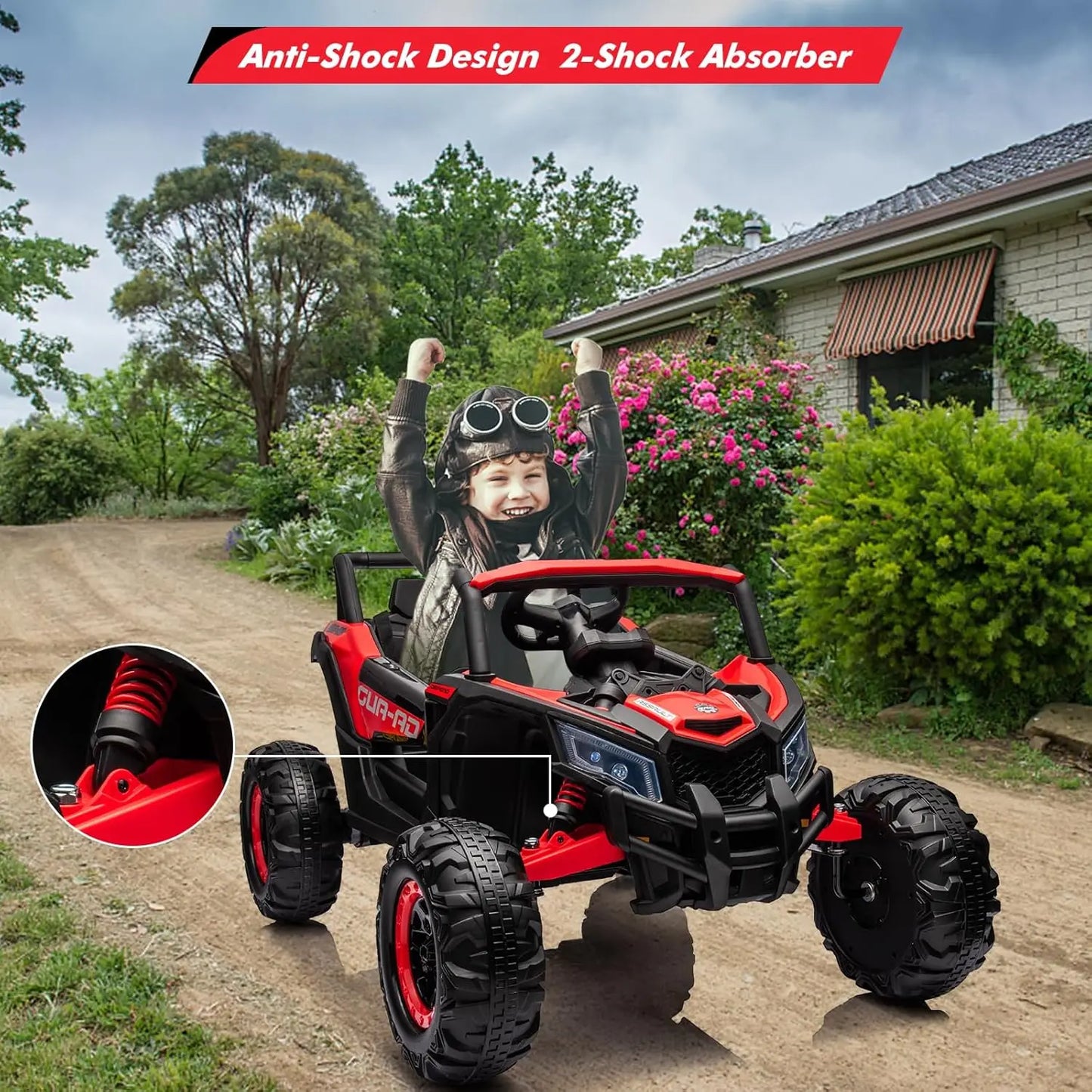 24V Kids Ride On UTV Toy With Remote Control Lights