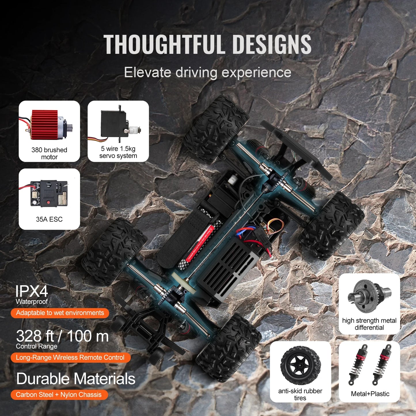 1:18 RC Monster Truck High Speed Drift 4WD Off Road