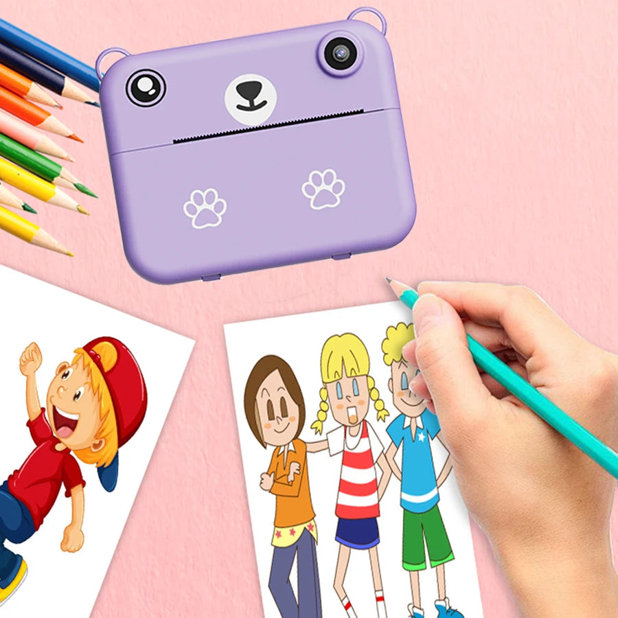 Multifunctional Children's Camera With Instant Print Portable