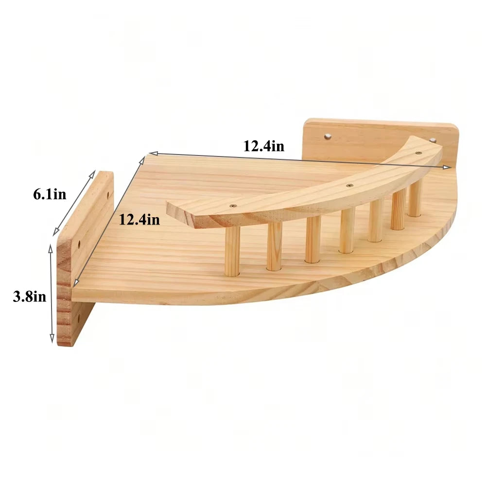 Cat Wall Mounted Climbing Shelf With Sisal Scratching Post