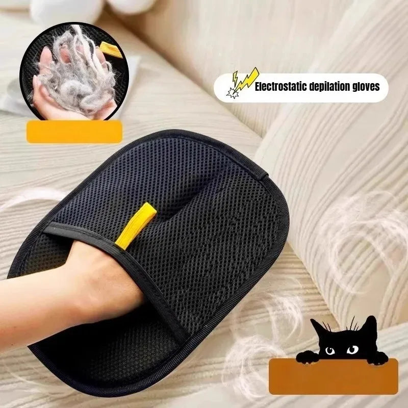 Pet Grooming Gloves Hair Remover Mitts For Dogs Cats Rabbits