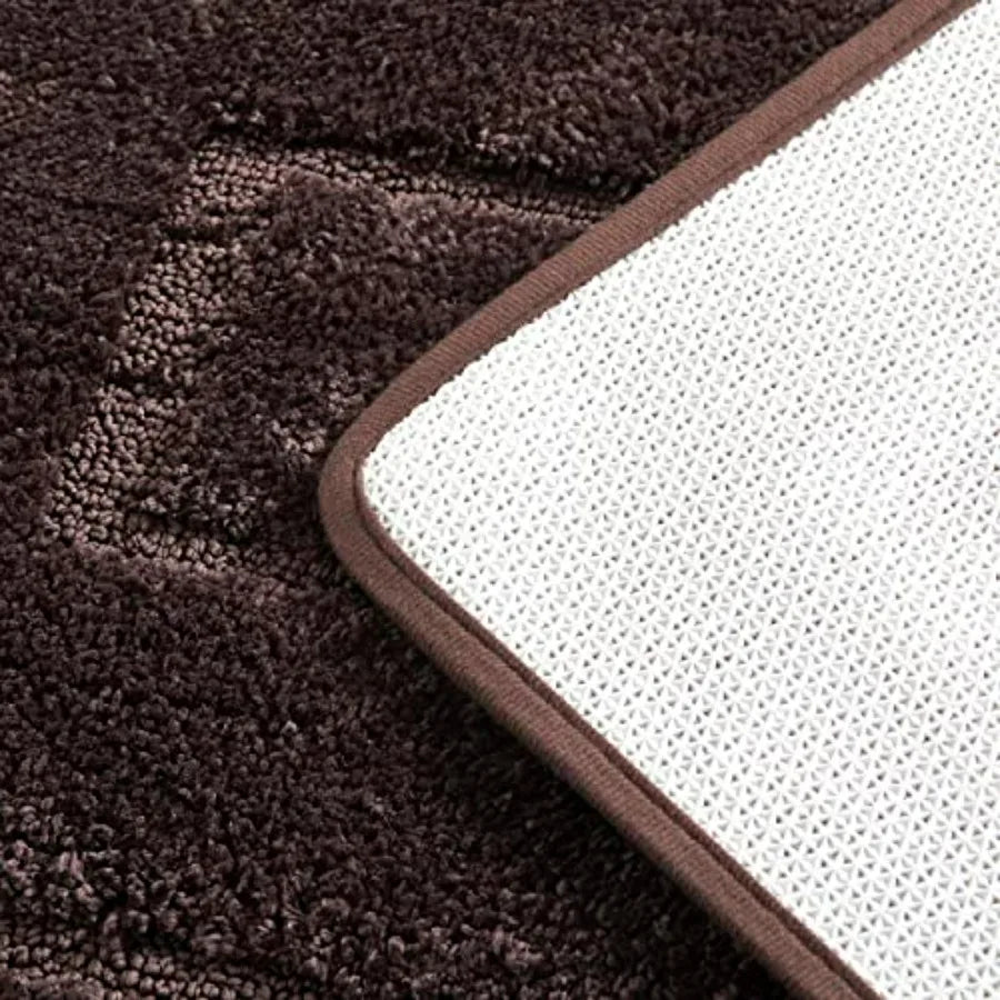 Leopard Print Bath Rug and Shower Curtain Set