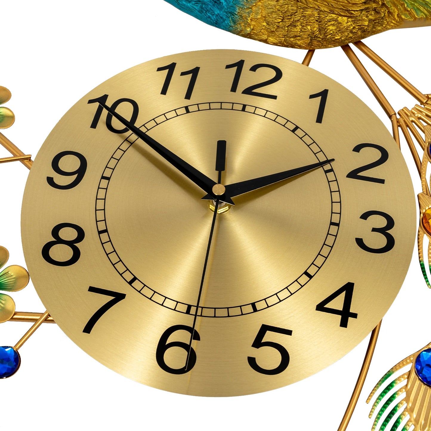 Noned Peacock Wall Clock Modern Acrylic Wall Decor