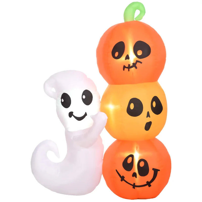 Inflatable Halloween Ghost And Pumpkin Outdoor LED Decoration