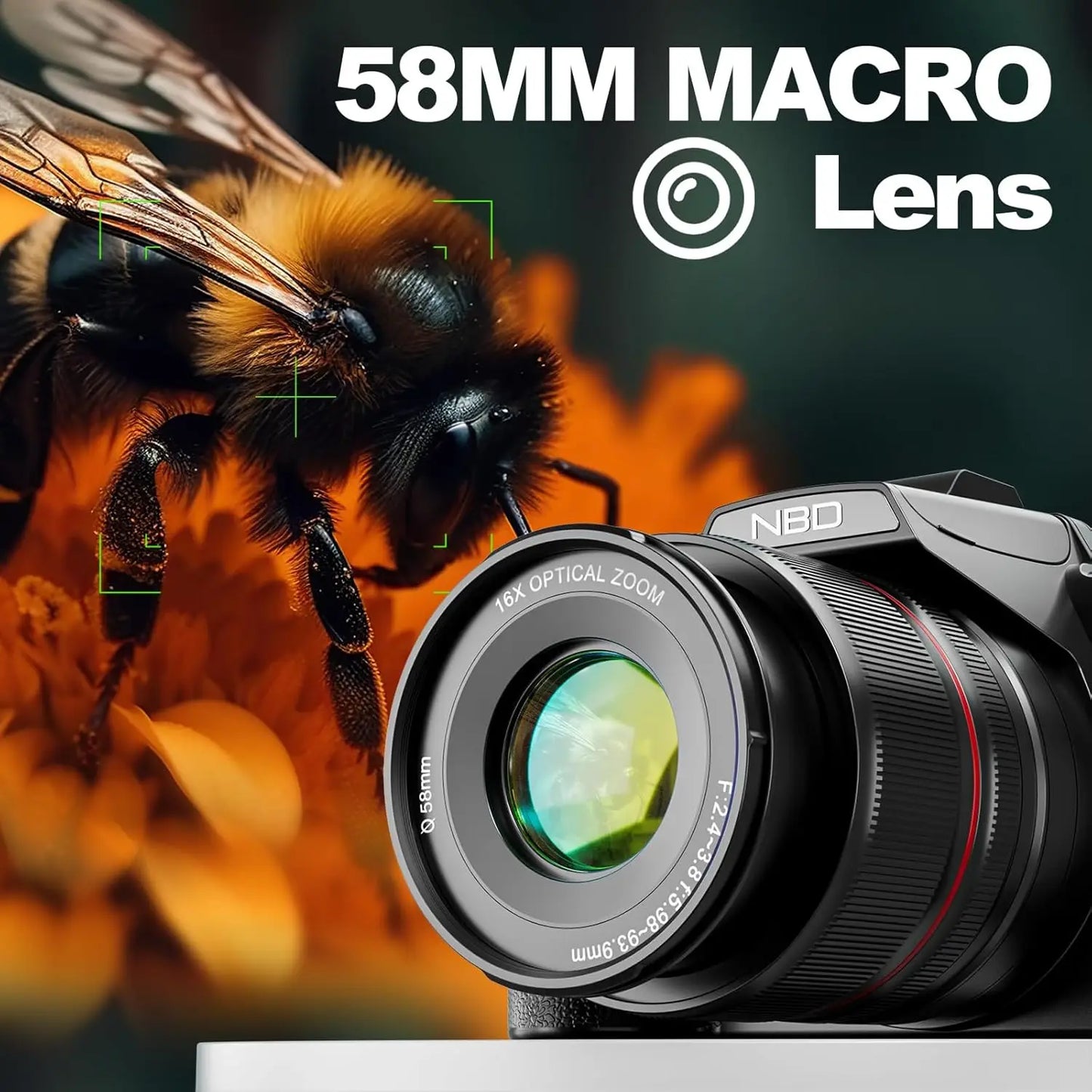NBD 64MP Vlogging Camera With 16X Optical Zoom And WiFi