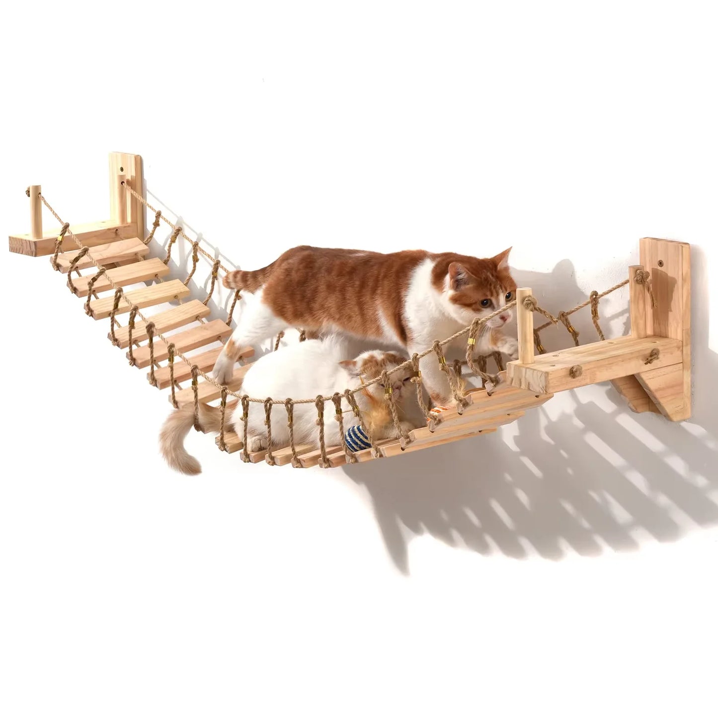 Wall Mounted Cat Rope Bridge With Sisal For Indoor Cats