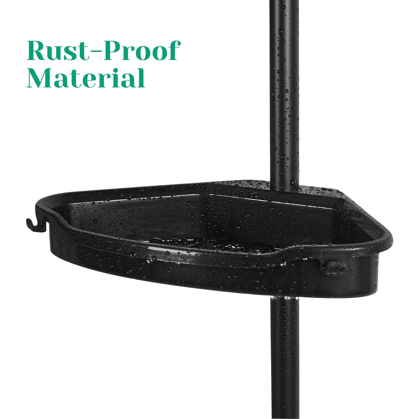 HiMISSH Corner Shower Caddy Tension Pole 4-Tier Organizer