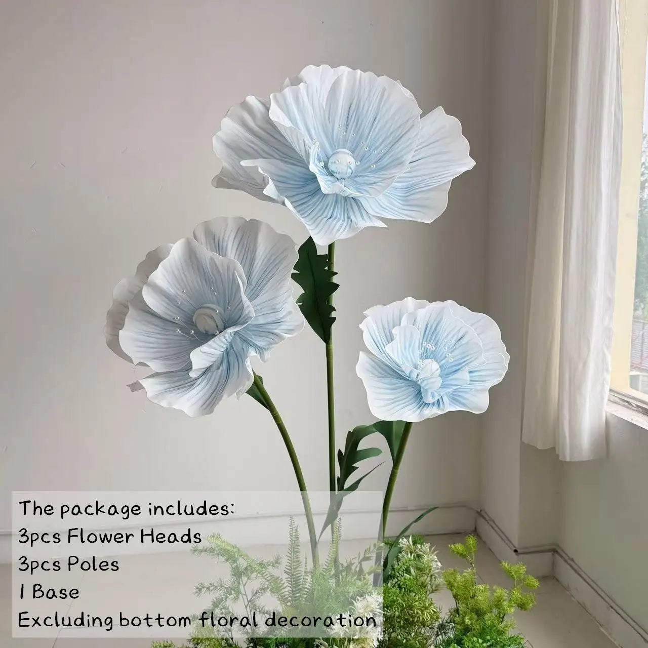 EVA Artificial Flower Display With Stand For Wedding And Home Decor