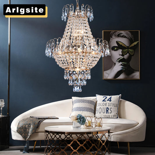ARLGSITE European Crystal Chandelier 7 Light For Living Room