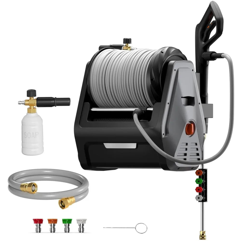 Retractable Wall Mount Pressure Washer Plus 2900 PSI 2.2 GPM